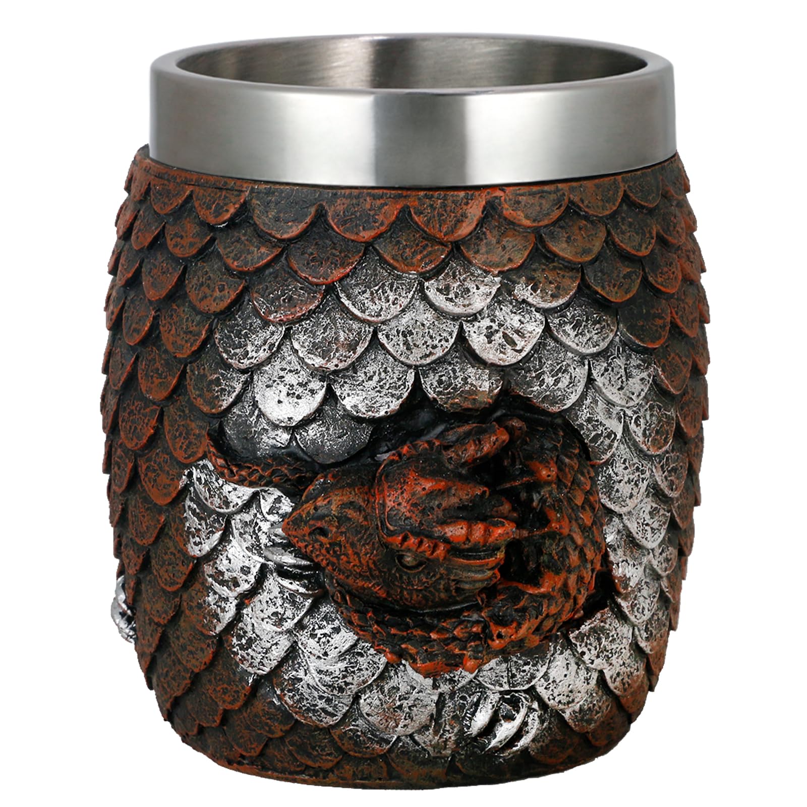 alikiki Dragon Egg Game Mug tail-handle view highlights sturdy dragon-scale tail handle.