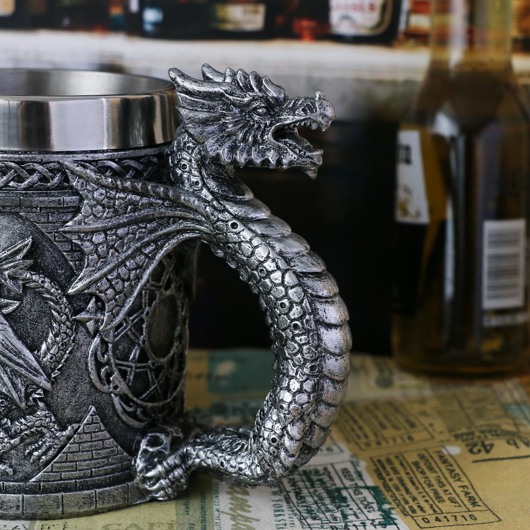 alikiki dragon mug on a D&D night scene highlighting versatility