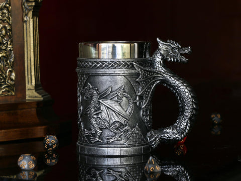 Alikiki dragon mural mug-handle design; perfect centerpiece or collectible gift