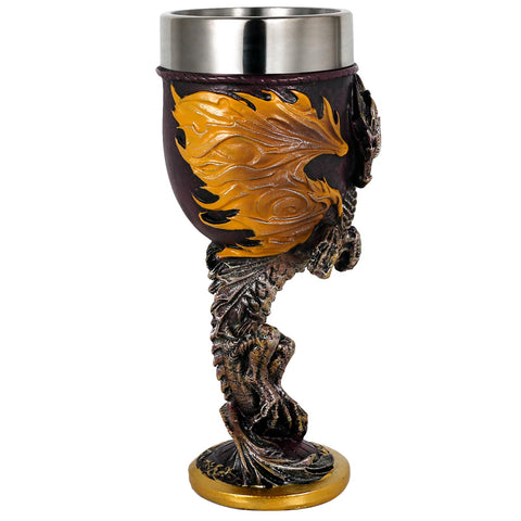 alikiki Flame Dragon Goblet displayed as a dramatic home decor piece