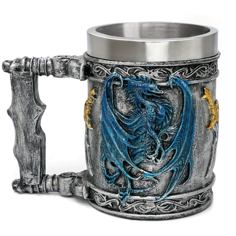 alikiki Medieval Blue Dragon Mug full view in party setup