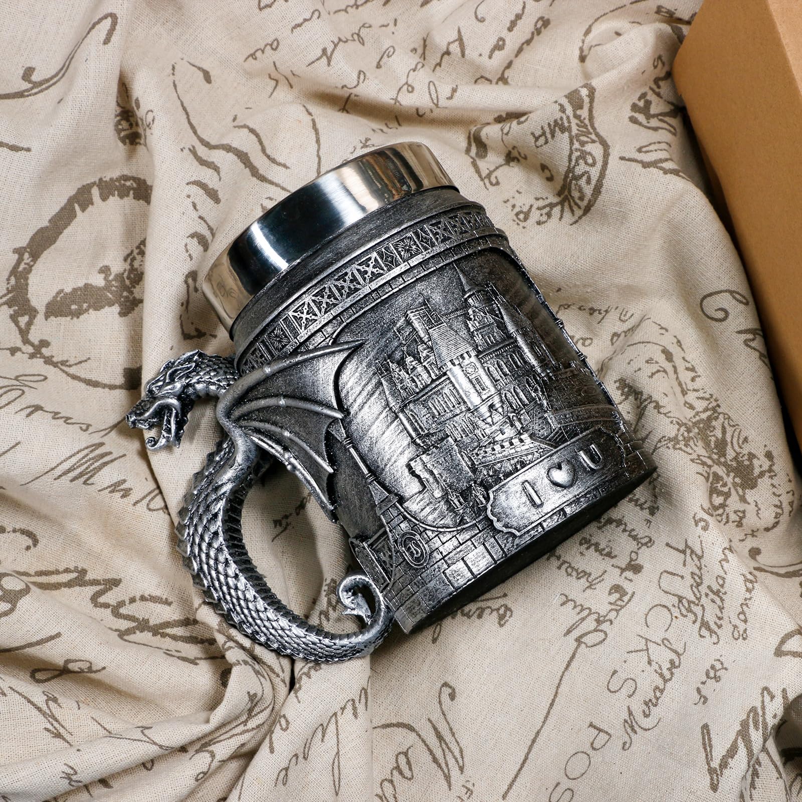 alikiki 21oz capacity is ideal for beer, coffee, or mead during fantasy nights