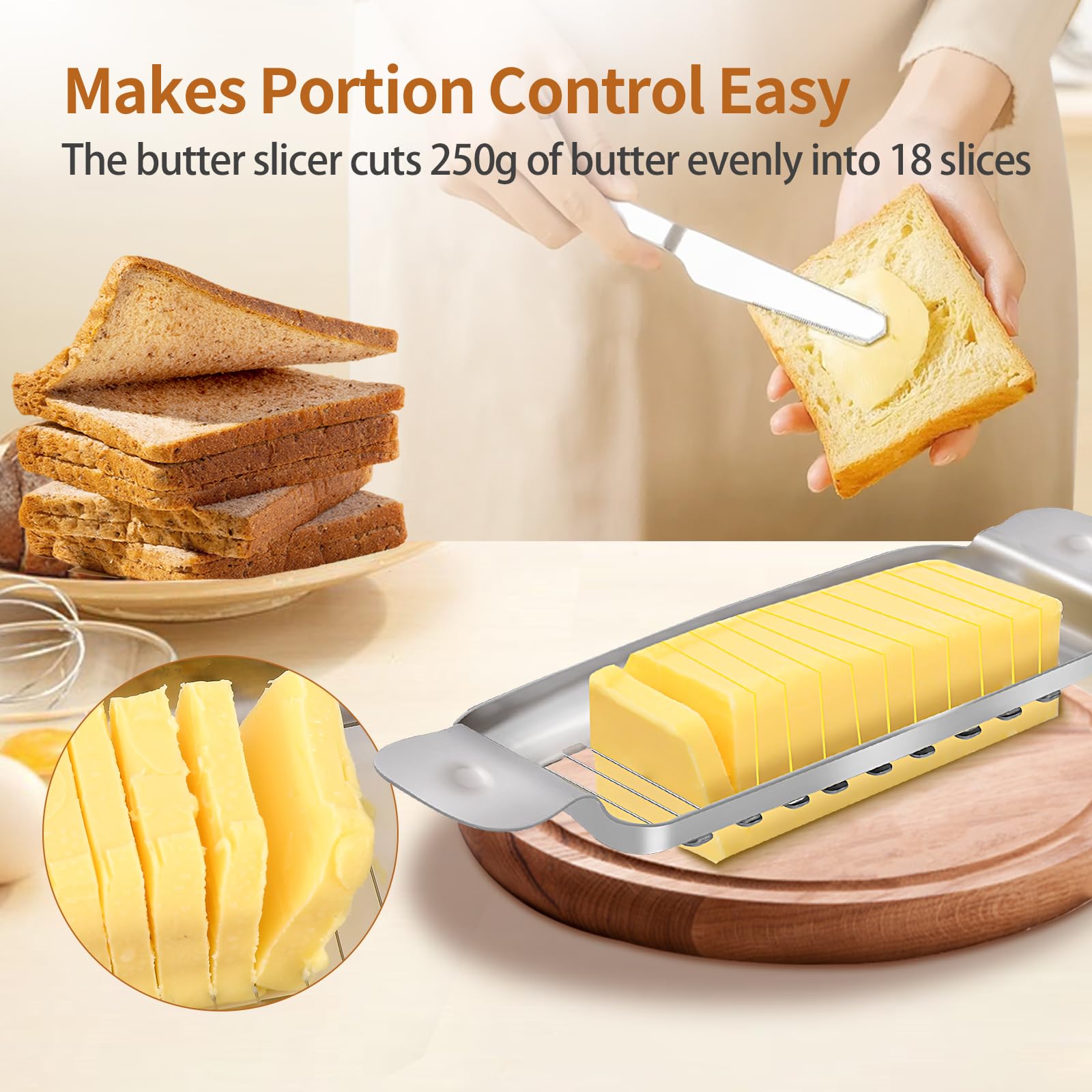 ALIKITCN butter slicer is dishwasher safe for quick cleanup.