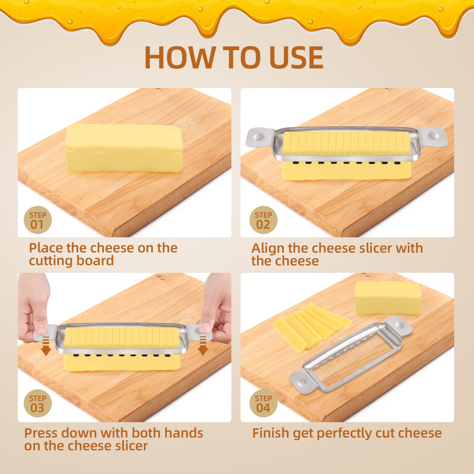 ALIKITCN slicer delivers consistent 0.25-inch portions with clean edges.