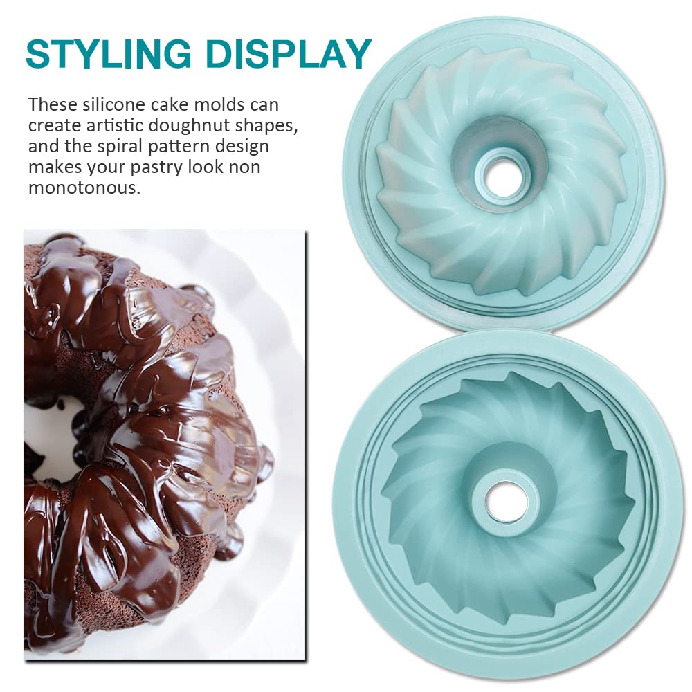 Alimat PluS 5-inch mini cake molds with decorative patterns for attractive small desserts.