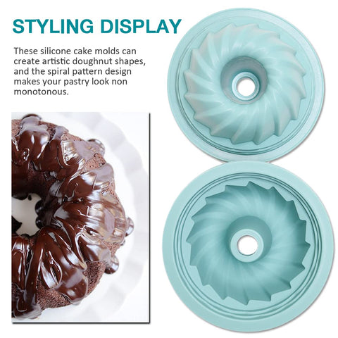 Alimat PluS 5-inch mini cake molds with decorative patterns for attractive small desserts.