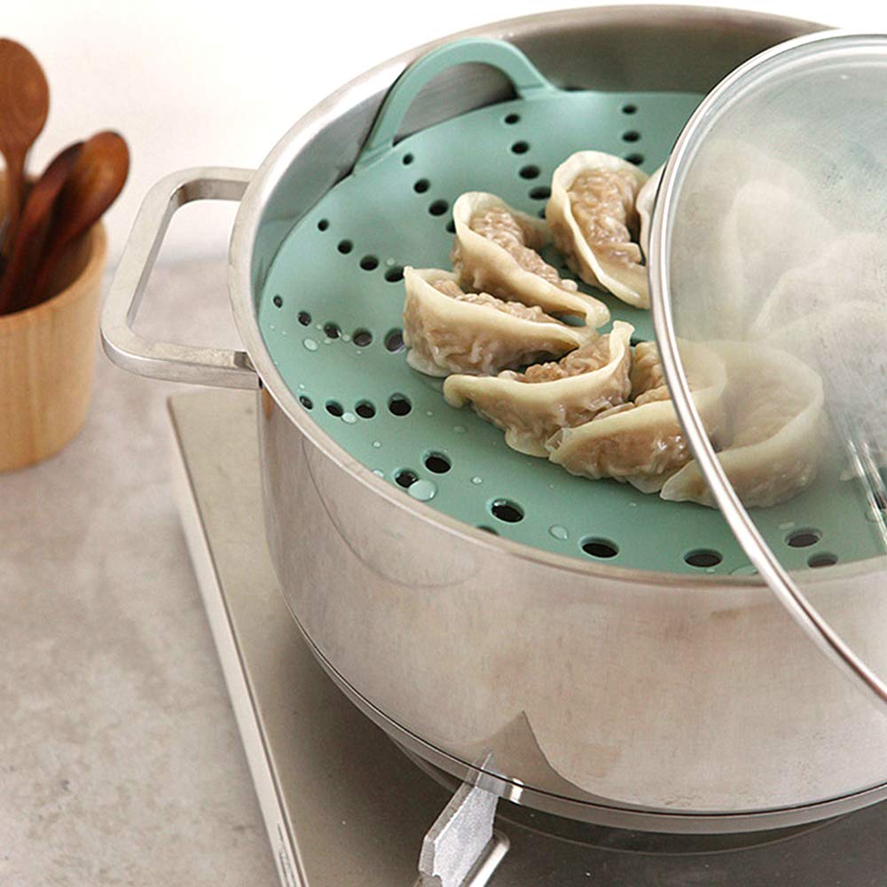 Alimat PluS steamer basket not microwave-safe; use on stovetop