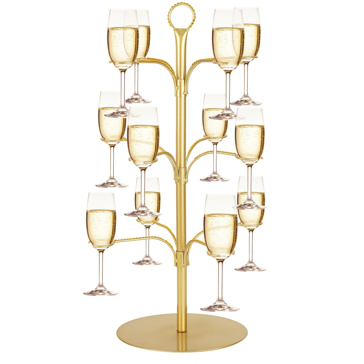 ALIMOTA cocktail tree stand with arc design as an elegant home bar centerpiece.