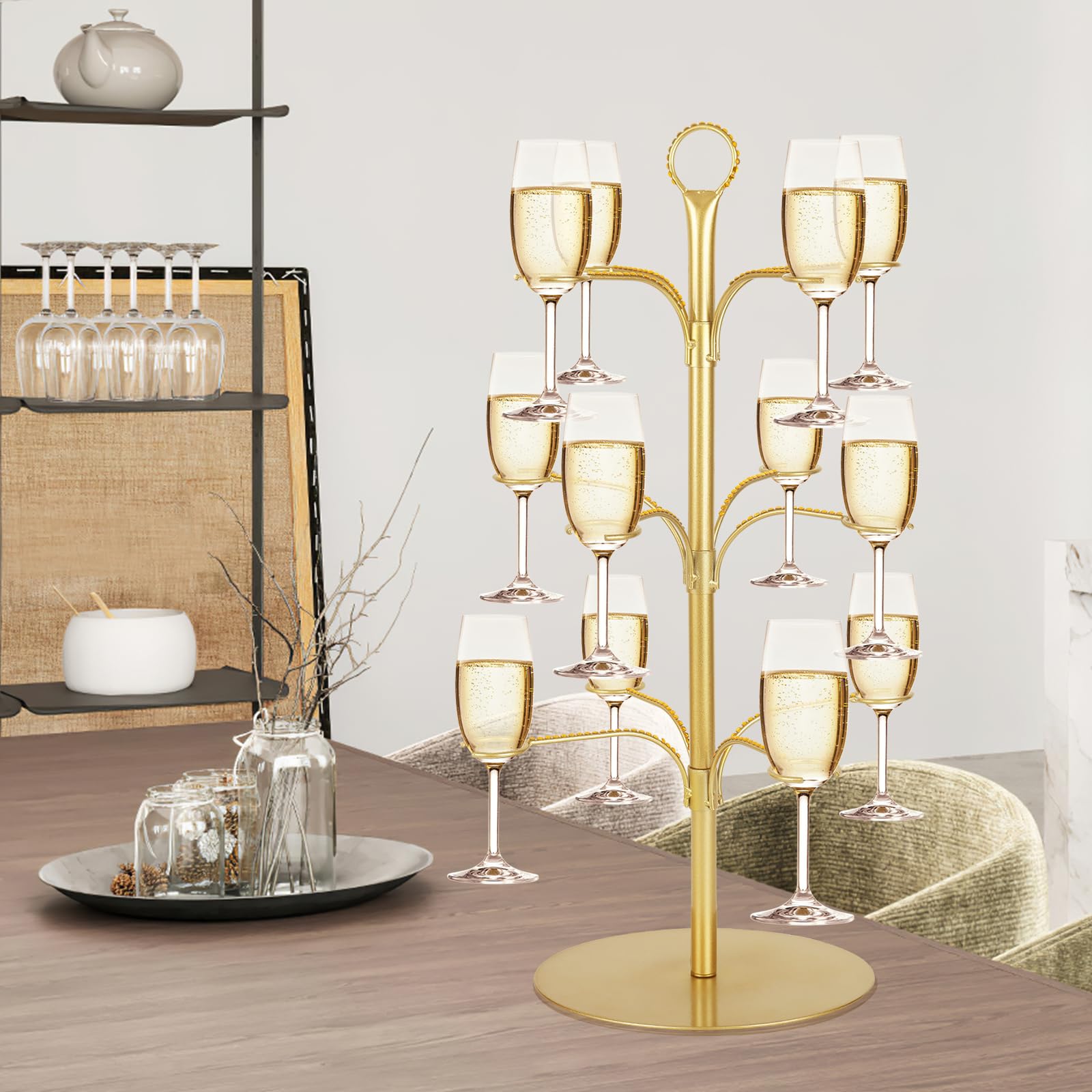 ALIMOTA stand featuring rotating layers for easy access at parties.