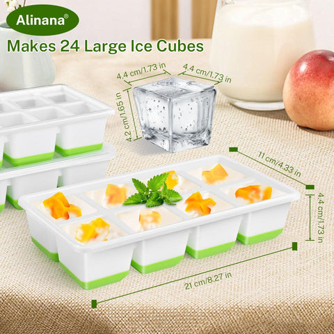 Alinana large 8-cube tray ideal for slow-melting ice in drinks