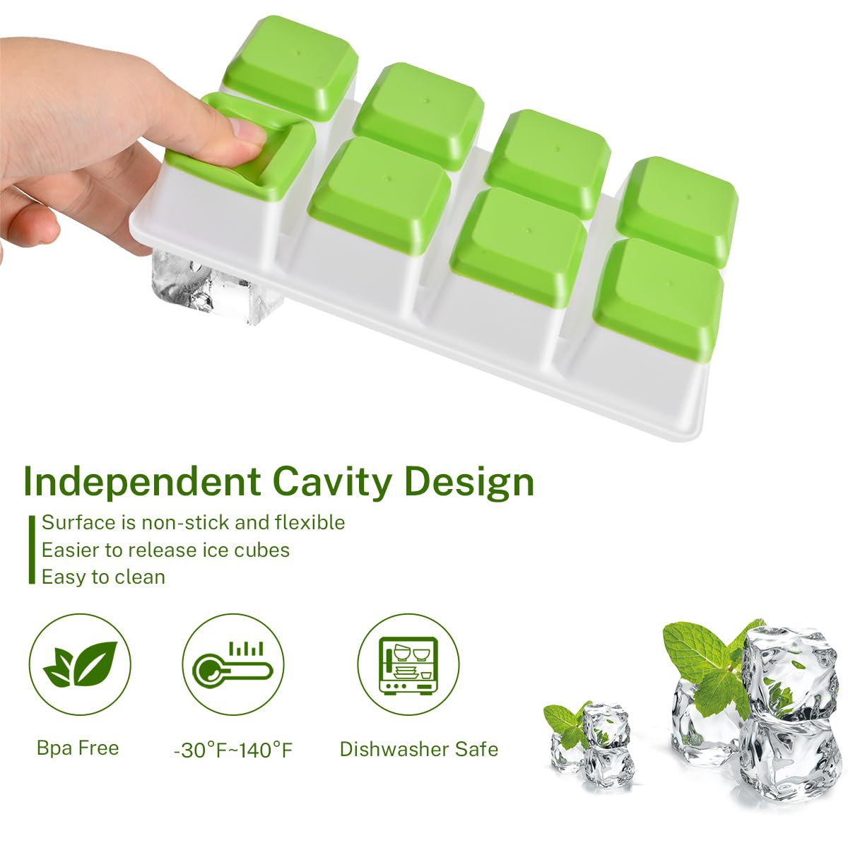 Alinana stackable design saves space in freezers and on shelves