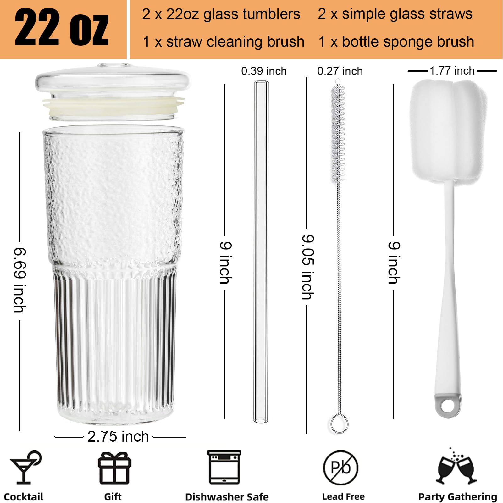ALINK clear borosilicate glass material for pristine taste and durable daily use.