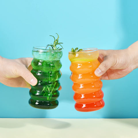 ALINK ripple glassware catches light for a stylish table setting.