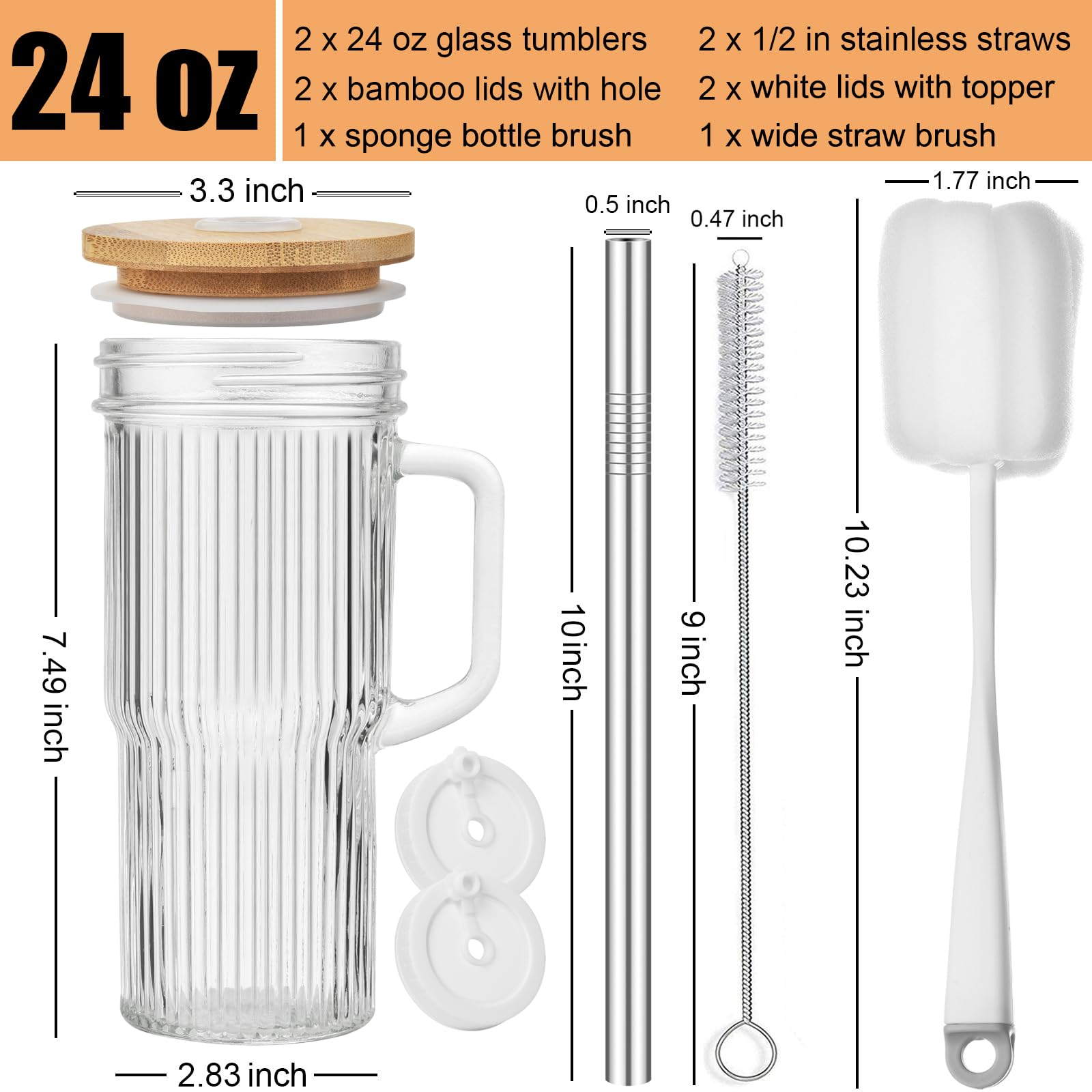 ALINK glass tumbler with handle facilitates a comfortable grip during commute.