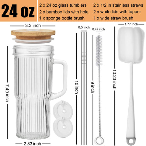 ALINK glass tumbler with handle facilitates a comfortable grip during commute.