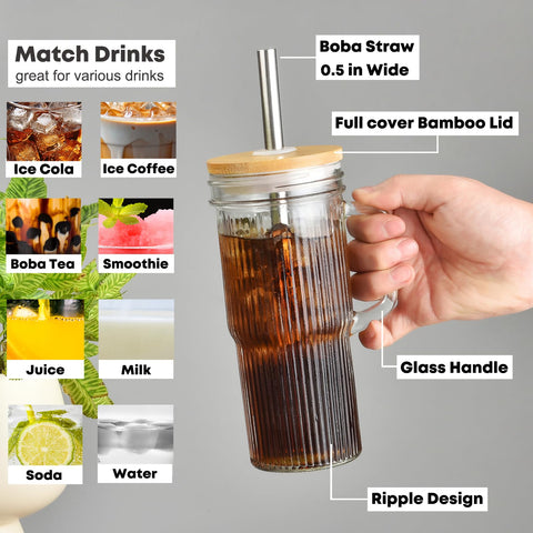 ALINK wide-mouth glass allows easy filling and cleaning.