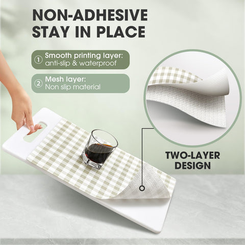 ALIUNI shelf liner waterproof for easy cleaning on shelves