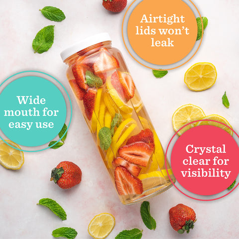 All About Juicing 32oz dishwasher-safe glass for easy cleaning.