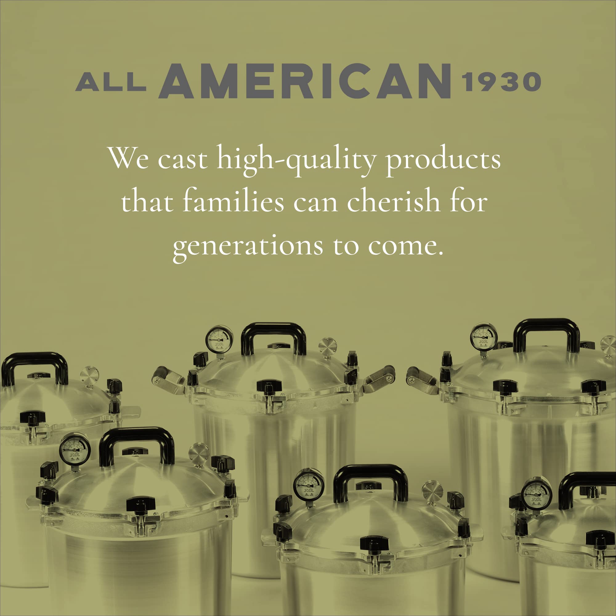 All American 1930 enables safe home canning with consistent heat management.