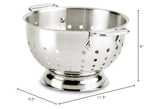 All-Clad colander is dishwasher safe for easy cleanup and care