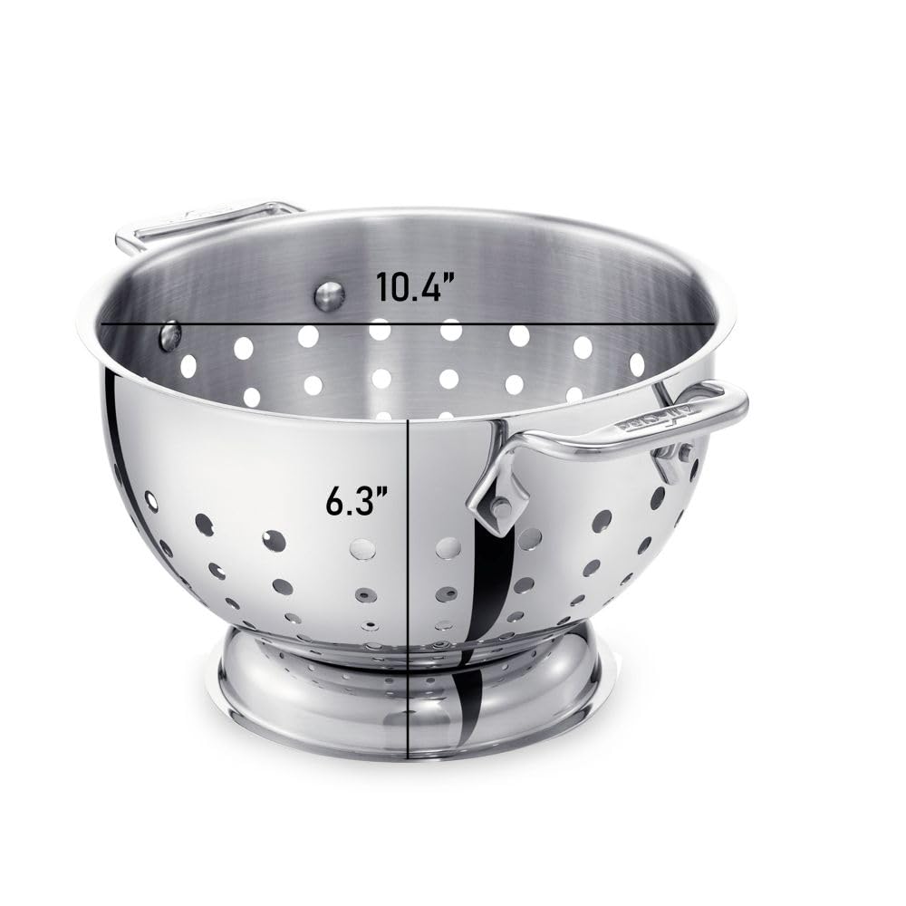 All-Clad colander is dishwasher-safe for easy cleanup