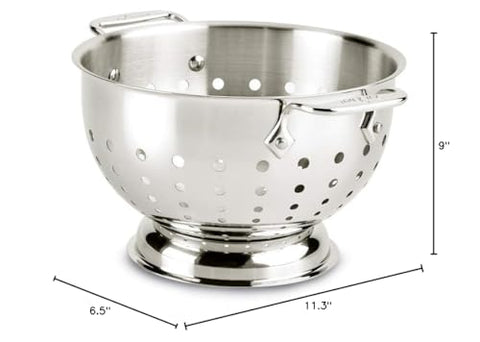 All-Clad colander is dishwasher safe for easy cleanup and care