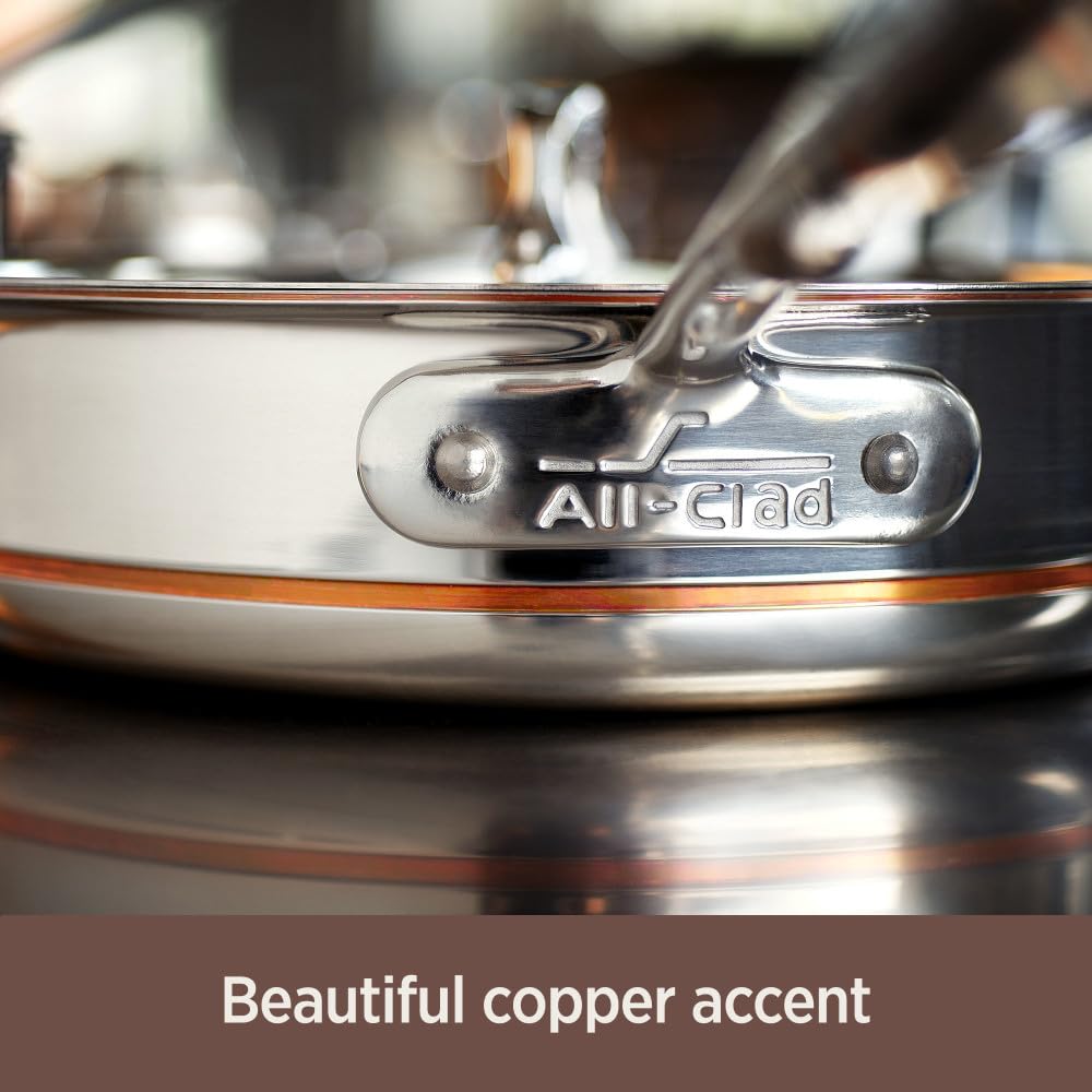 All-Clad Copper Core 3-qt saucepan pouring edge for drip-free serving
