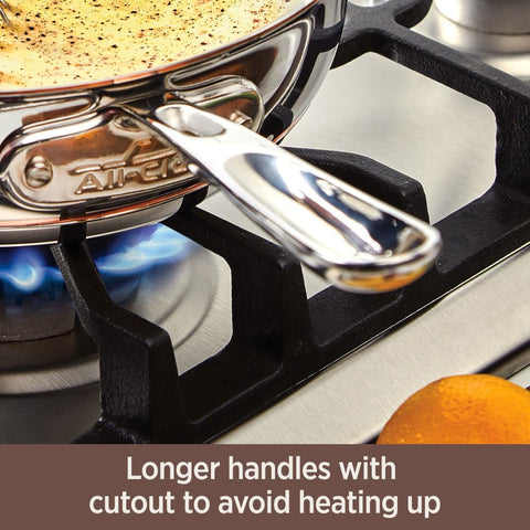 Starburst copper finish highlights premium cookware aesthetics