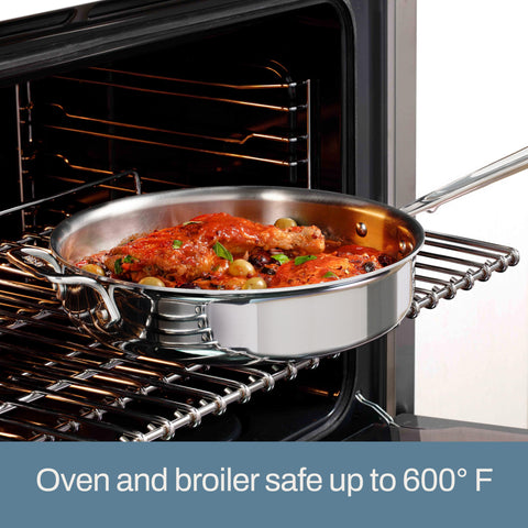 All-Clad D3 is induction-ready and compatible with multiple cooktops.