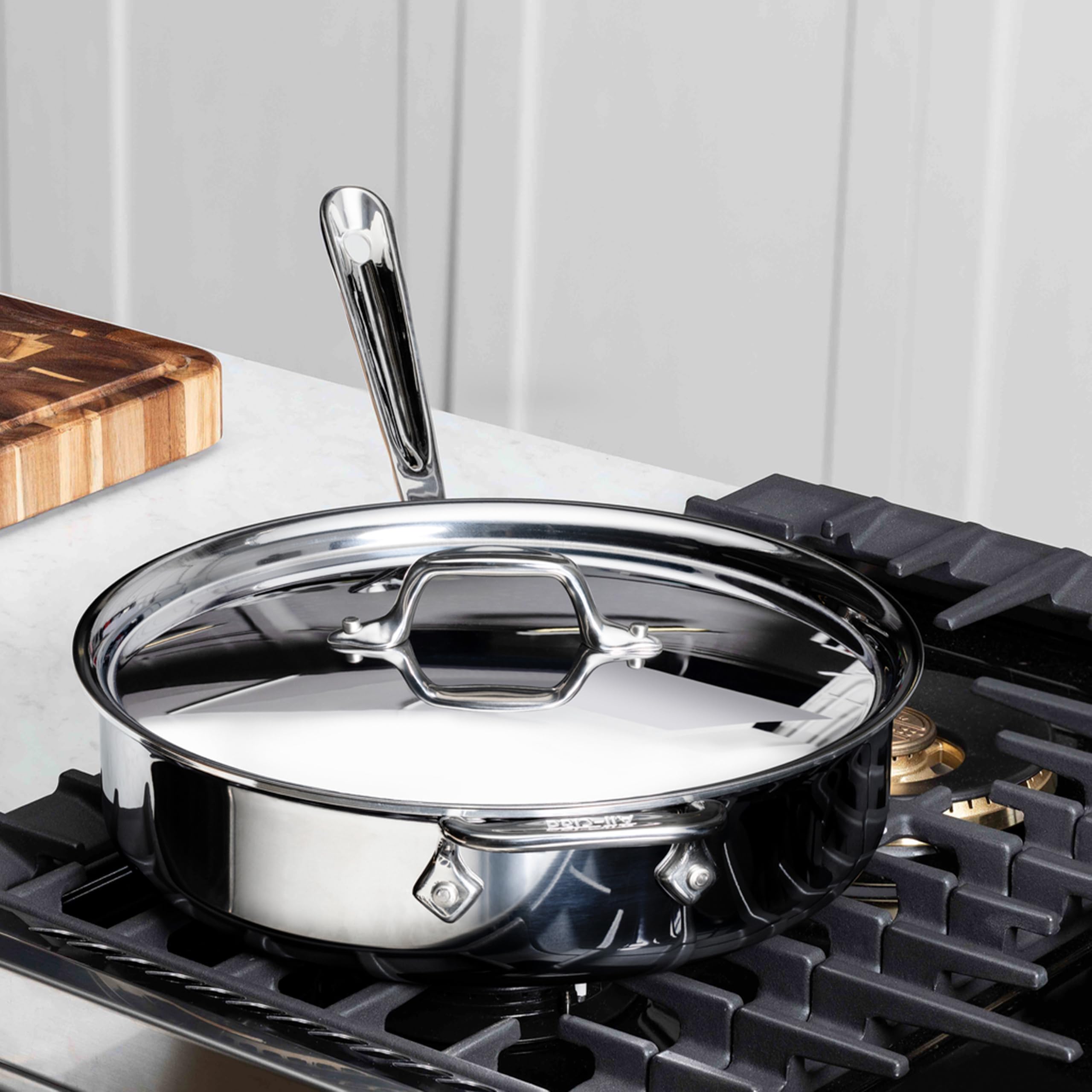 All-Clad D3 surface sears beautifully for rich pan sauces.