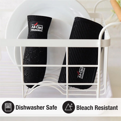 All-Clad dish drying mat absorbs water quickly for hygienic air-drying.