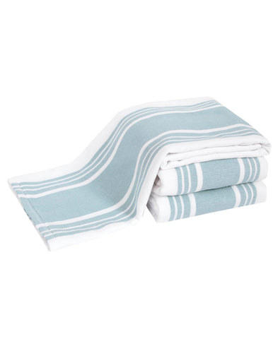 All-Clad dual kitchen towels absorb moisture quickly for dishes.