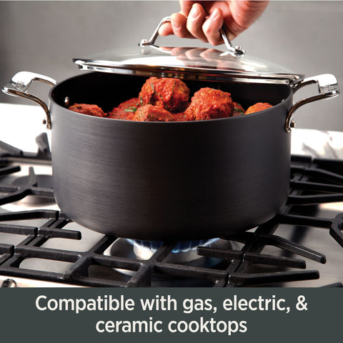 All-Clad Essentials nonstick coating enables effortless food release.