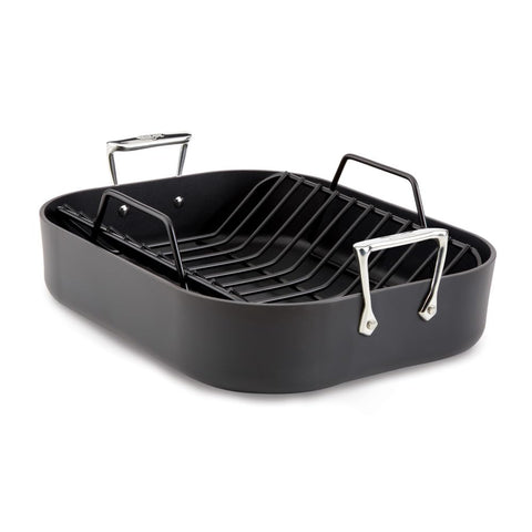 All-Clad HA1 roaster 13x16 with nonstick rack for easy browning and cleanup.