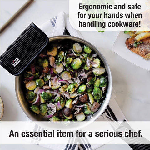 All-Clad pot protectors shown with three sizes to guard cookware during storage.