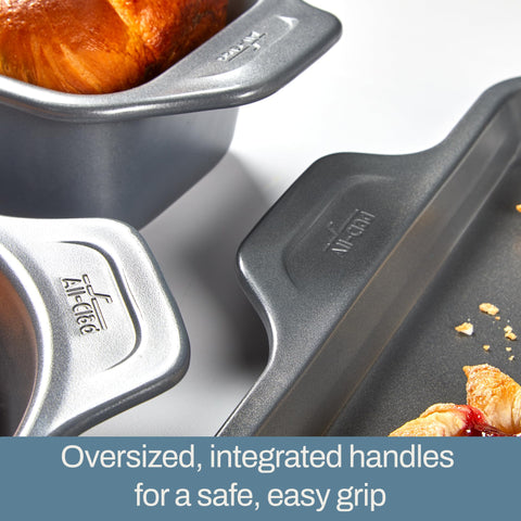 All-Clad Pro-Release 8x8 oven-safe 450F label highlights reliable baking.