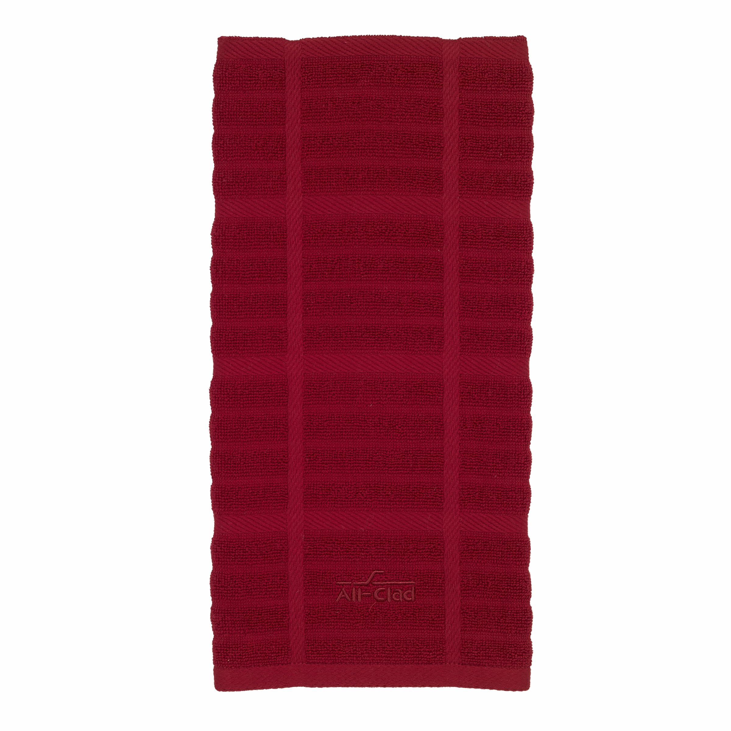 All-Clad Solid Kitchen Towel shows high absorbency for quick dish drying.