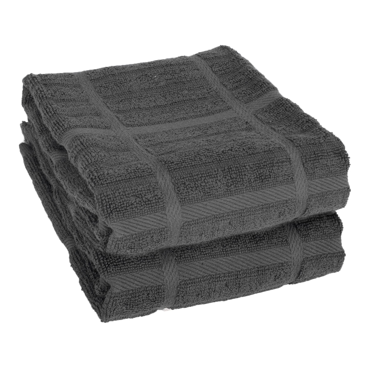 All-Clad Solid Kitchen Towels absorbent close-up showing plush weave for quick dish drying.