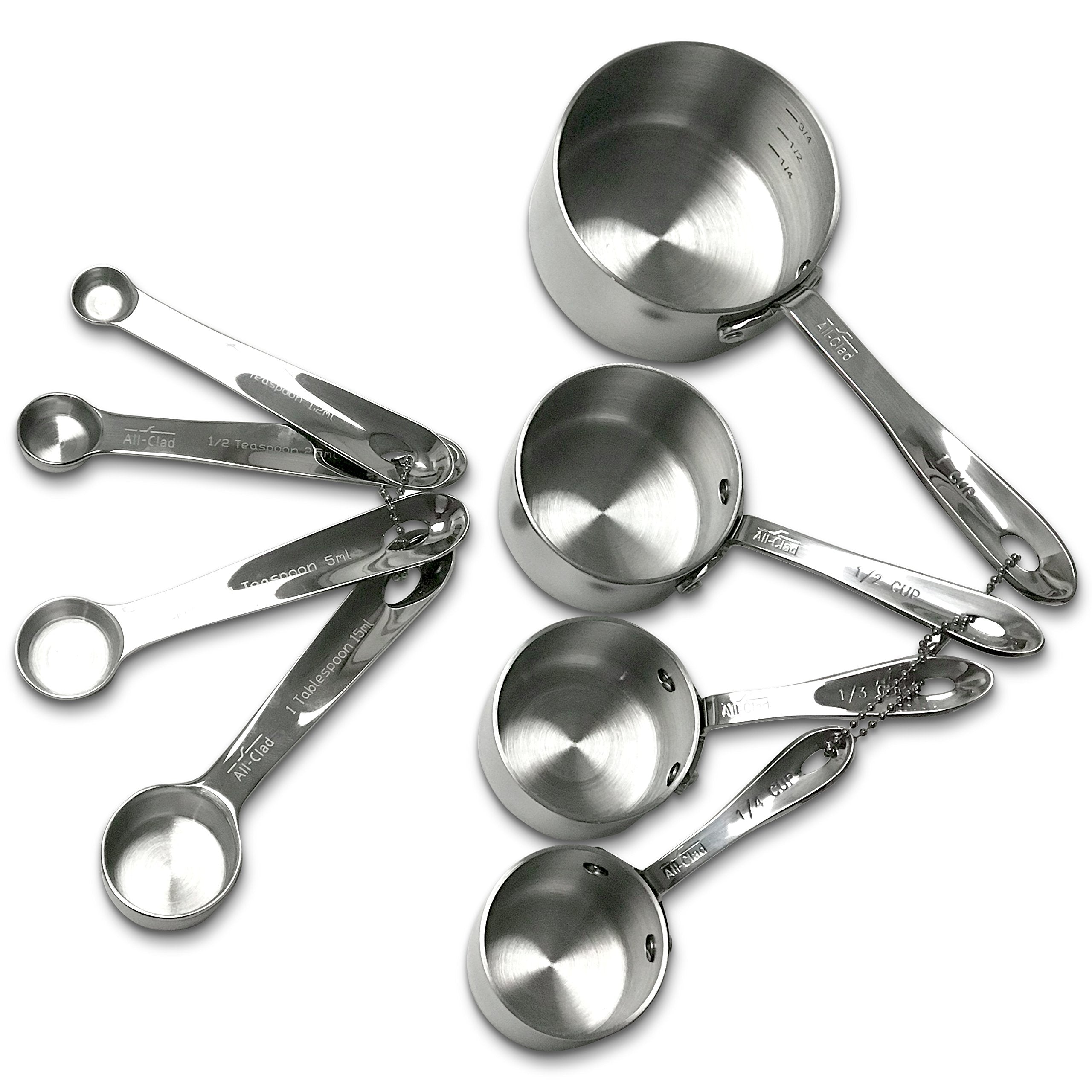 All-Clad measuring spoons 1-4tsp offer quick accurate spice measurements.
