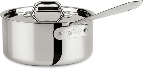 All-Clad stainless sauce pan base engraving demonstrates quick capacity identification