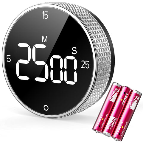 Allbean digital kitchen timer with magnetic back for hands-free cooking