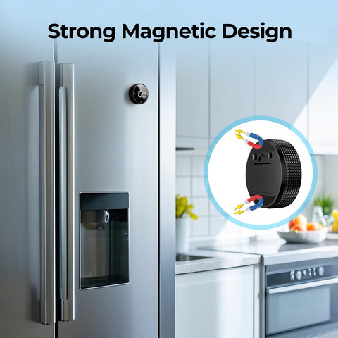 Allbean timer shows a large LED display easy to read from across the kitchen