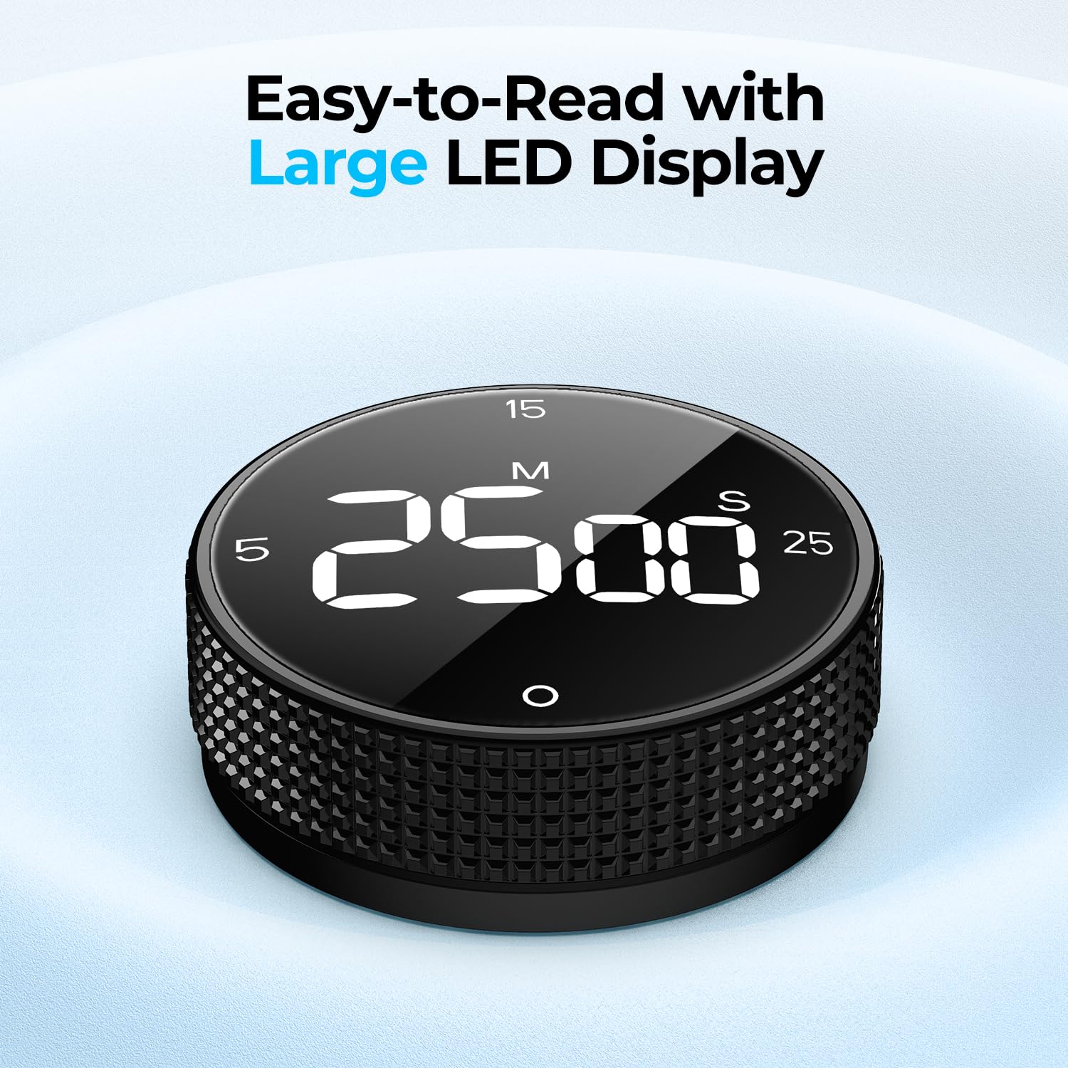 Allbean timer with rotating dial lets you set time with one hand