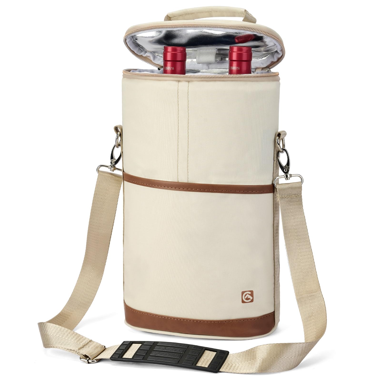 AllCAMP two-bottle wine tote insulated keeps drinks cold during picnics