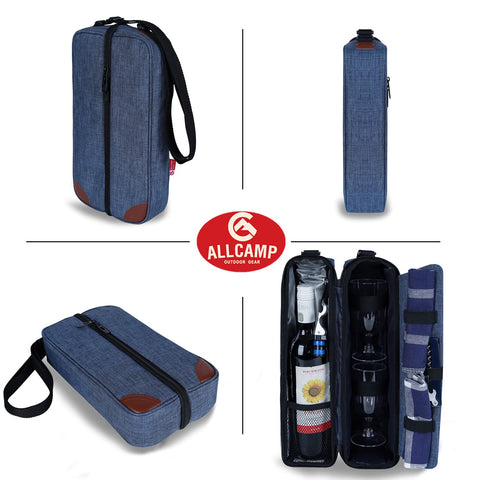 ALLCAMP wine bag compact adjustable strap design for travel