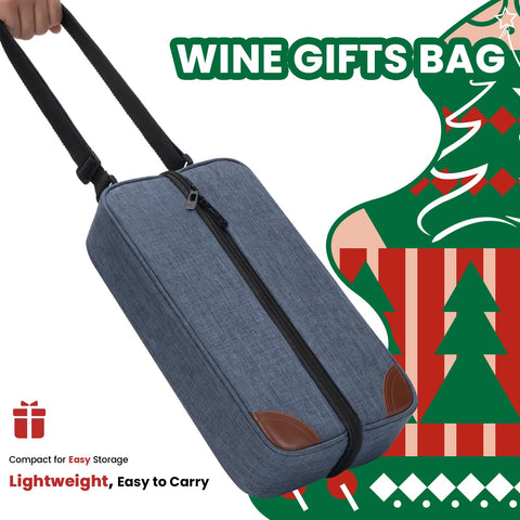 ALLCAMP wine bag bottle stopper included to preserve freshness on the go