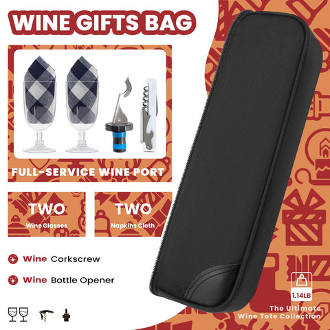 ALLCAMP Wine Bag napkins for tidy, on-the-go serving