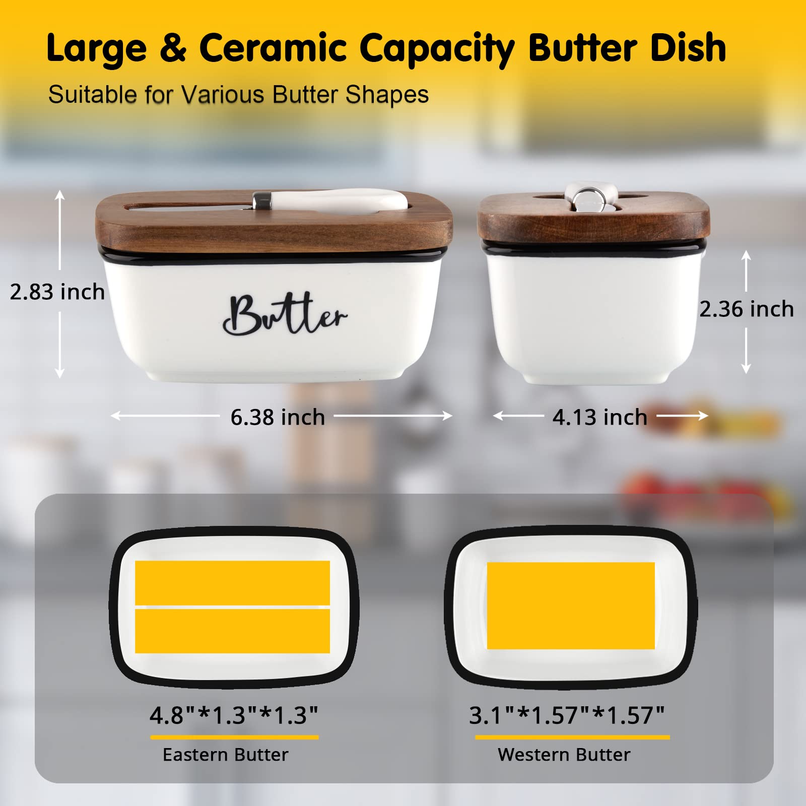 Allelion butter dish with acacia lid shows natural wood warmth and durability