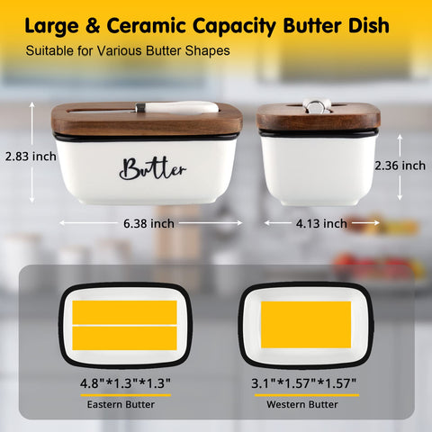 Allelion butter dish with acacia lid shows natural wood warmth and durability