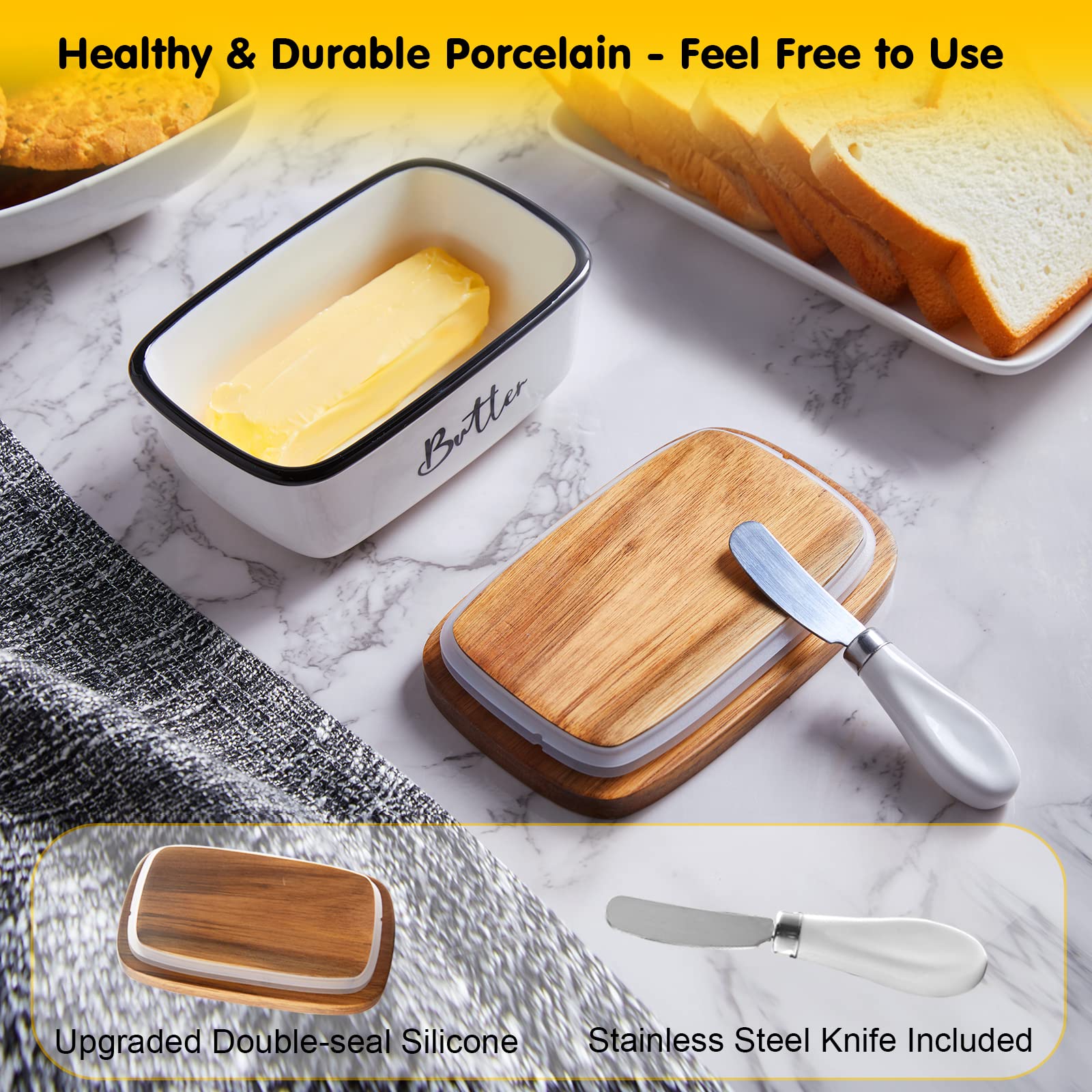 Allelion butter knife groove keeps the knife neatly accessible
